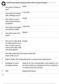 CCHP Exam Study Questions With 100&percnt; Correct Answers&period;