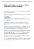 25&period;B Autism Spectrum Disorder Exam with 100&percnt; Correct Solutions