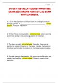 U1 UST INSTALLATION&sol;RETROFITTING  EXAM 2025 BRAND NEW ACTUAL EXAM  WITH ANSWERS&period;