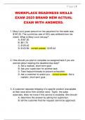 WORKPLACE READINESS SKILLS  EXAM 2025 BRAND NEW ACTUAL  EXAM WITH ANSWERS&period;