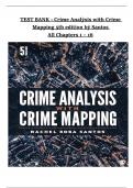 Test Bank for Crime Analysis with Crime Mapping&comma; 5th Edition by Santos &ndash; Chapters 1&ndash;16 &vert; Download as PDF