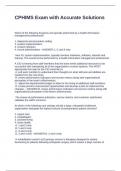 CPHIMS Exam with Accurate Solutions