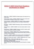 ECOL111 &lpar;2025&rpar; Actual Exam Questions and Answers A&plus; Graded&period;