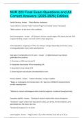 NUR 223 Final Exam Questions and All Correct Answers &lpar;2025-2026&rpar; Edition&period;