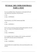 WVSSAC 2021 NFHS FOOTBALL PART 1 TEST QUESTIONS AND ANSWERS 2025
