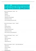 NUR 223 - Abdomen&sol;Gastrointestinal &lpar;GI&rpar; and Urinary &lpar;GU&rpar; Test Questions with Solved Solutions &lpar;2025&rpar; Edition&period;