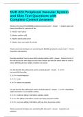 NUR 223 Peripheral Vascular System and Skin Test Questions with Complete Correct Answers&period;