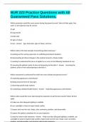 NUR 223 Practice Questions with All Guaranteed Pass Solutions&period;