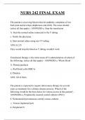 NURS 242 FINAL EXAM QUESTIONS AND ANSWERS 2025