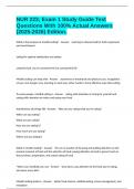 NUR 223&semi; Exam 1 Study Guide Test Questions With 100&percnt; Actual Answers &lpar;2025-2026&rpar; Edition&period;