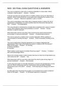 NSG- 303 FINAL EXAM QUESTIONS & ANSWERS