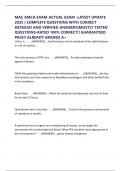 MAC AMCA EXAM-ACTUAL EXAM -LATEST UPDATE 2025 &vert; COMPLETE QUESTIONS WITH CORRECT DETAILED AND VERIFIED ANSWERS&vert;MOSTLY TESTED QUESTIONS-RATED 100&percnt; CORRECT&excl;&excl; GUARANTEED PASS&excl;&excl; ALREADY GRADED A&plus;