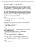 NSG 303 LAB FINAL EXAM REVIEW