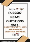 PUB2607 EXAM QUESTIONS & ANSWERS 2025