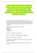 COMP GALEN COLLEGE OF NURSING  FINAL EXAM STUDY GUIDE 2025&sol;2026  COMPLETE QUESTIONS BANK AND  CORRECT DETAILED ANSWERS WITH  RATIONALES &vert;&vert; 100&percnt; GUARANTEED PASS  <RECENT VERSION> 