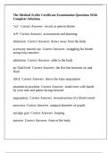 The Medical Scribe Certificate Examination Questions With Complete Solutions