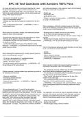 EPC 4E Test Questions with Answers 100&percnt; Pass