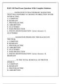 RAD 110 Final Exam Questions With Complete Solutions