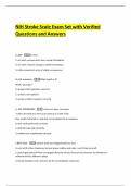 NIH Stroke Scale Exam Set with Verified Questions and Answers