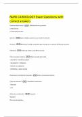 NURS CARDIOLOGY Exam Questions with correct answers
