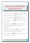 Client centered care EXAM 2 2025 Questions and Answers