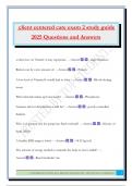 client centered care exam 2 study guide 2025 Questions and Answers