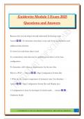 Guidewire Module 1 Exam 2025 Questions and Answers