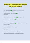 Week 1 PBHL 511 UPDATED Exam QUESTIONS  AND CORRECT ANSWERS