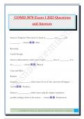 COMD 5070 Exam 1 2025 Questions and Answers