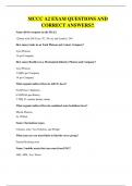 MCCC A2 EXAM QUESTIONS AND CORRECT ANSWERS&excl;&excl;