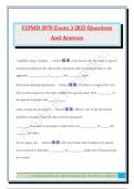 COMD 5070 Exam 3 2025 Questions And Answers
