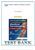TEST BANK FOR MEDICAL TERMINOLOGY SHORTCOURSE 8th EDITION BY CHABNER