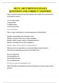 MCCC ABCT DEFENCE EXAM 2 QUESTIONS AND CORRECT ANSWERS&excl;&excl;