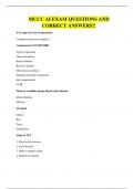 MCCC AI EXAM QUESTIONS AND CORRECT ANSWERS&excl;&excl;