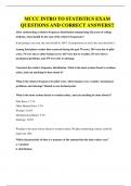 MCCC INTRO TO STATISTICS EXAM QUESTIONS AND CORRECT ANSWERS&excl;&excl;