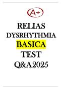 Download- Relias Dysrhythmia Basic Test Answers 2025 Dysrhythmia Basic A -A&plus; GRADED 100-