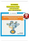 SOLUTION MANUAL For Entrepreneurial Finance&comma; 7th Edition by J&period; Chris Leach&comma; Ronald W&period; Melicher&comma; Verified Chapters 1 - 16&comma; Complete Newest Version With CAPSTONE CASES