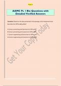 AAMC FL 1 Bio Questions with  Detailed Verified Answers