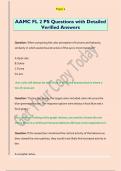 AAMC FL 2 PS Questions with Detailed  Verified Answers