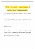 AVOP YUL Module 3 Exam Questions & Answers Latest Update Graded A&plus;