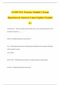 AVOP YUL Practice Module 1 Exam Questions & Answers Latest Update Graded A&plus;