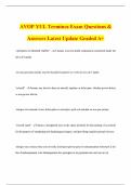 AVOP YUL Terminos Exam Questions & Answers Latest Update Graded A&plus;