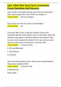 Epic Adult Med Surg Nurse Assessment Exam Questions And Answers&period;docx