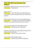 EPIC IMP 100 Exam Questions And Answers&period;docx