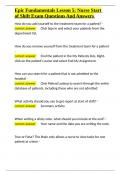 Epic Fundamentals Lesson 5 Nurse Start of Shift Exam QueEpic Fundamentals Lesson 5 Nurse Start of Shift Exam Questions And Answers&period;docxstions And Answers&period;docx
