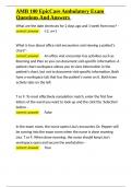 AMB 100 EpicCare Ambulatory Exam Questions And Answers&period;docx