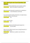 Epic clinical post test Exam Questions And Answers&period;docx
