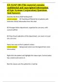 ED ASAP 100 &lpar;This material contains confidential and copyrighted information of Epic Systems Corporation&rpar; Questions And Answers&period;docx