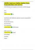 OSFHC EpicCare ClinDoc Student Nurse Exam Questions And Answers&period;docx