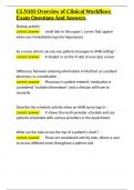 CLN103 Overview of Clinical Workflows Exam Questions And Answers&period;docx